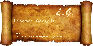 Lipcsei Gergely névjegykártya