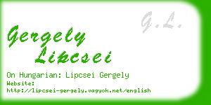 gergely lipcsei business card